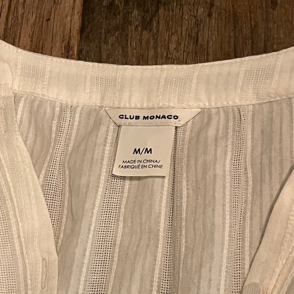 Club Monaco Lace Trim Boho Blouse - Size: M - Picture 5 of 5